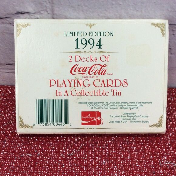 Vtg Coca-Cola Santa Claus Playing Cards in Tins Sealed Decks Nostalgia Christmas - Picture 3 of 12